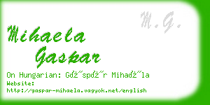 mihaela gaspar business card